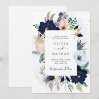 Fleurs marines Mariage bleu et rose pâle de la mar