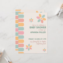 Fleurs Pastel colorées Baby shower Party