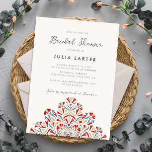 Invitation Fleurs printanières Mandala de mariage Shower