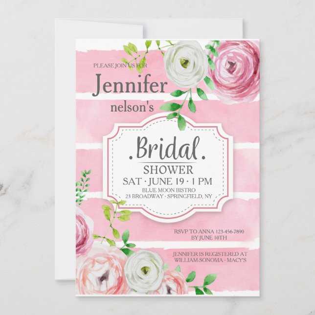 Invitation Fleurs Ranunculus (Devant)