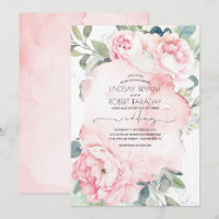 Fleurs roses et verdure Élégant mariage vintage