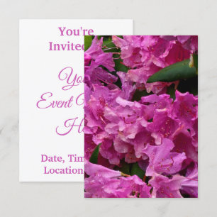 Invitation Fleurs roses Rhododendron