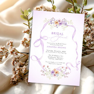 Invitation Fleurs sauvages Arc de mariage violet en fleurs Sh