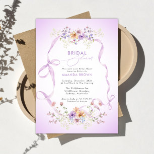 Invitation Fleurs sauvages Arc de violettes Amour en fleurs S