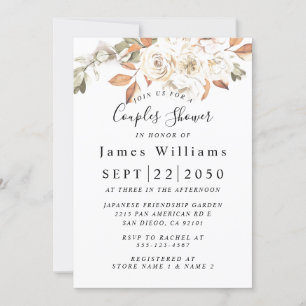 Invitation Fleurs sauvages, Boho Floral Bridal Douche Invitat