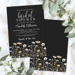 Invitation Fleurs sauvages Élégante Baby Shower de mariage