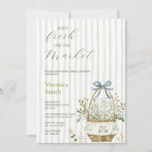 Invitation Fleurs sauvages fraîches du marché : Baby shower p