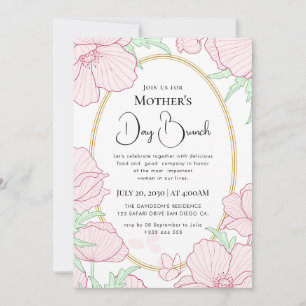 Invitation Fleurs sauvages lumineuses boho chic modernes