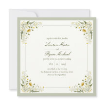 Fleurs sauvages Vintages Sage Green personnalisabl