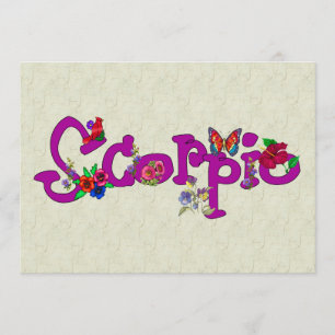 Invitation Fleurs Scorpio