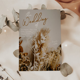 Invitation Fleurs séchées Rustiques Boho modernes