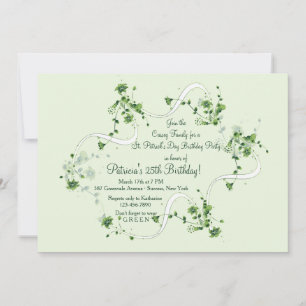 Invitation Fleurs sensibles dans l'invitation verte