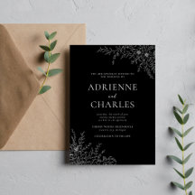 Fleurs Simplicité 1 Mariage Minimaliste Noir