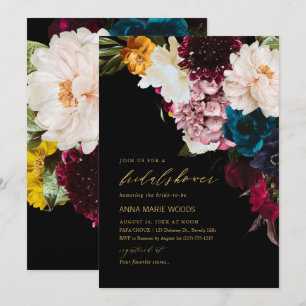 Invitation Fleurs sombres de PixDezines pour Baby Shower de m