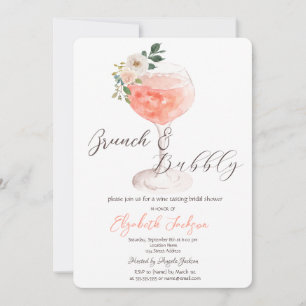 Invitation Fleurs Vin Brunches & Bulles 