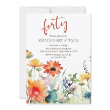 Fleurs vives colorées Fleurs sauvages 40e annivers