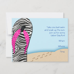 Invitation Flip Flop sur l'invitation de Beach Party