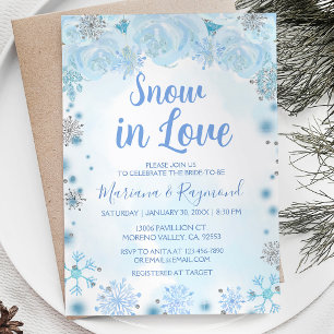 Invitation Flocon De Neige Bleu Neige Hiver Neige En Amour Co