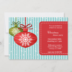 Invitation Flocon de neige de Noël
