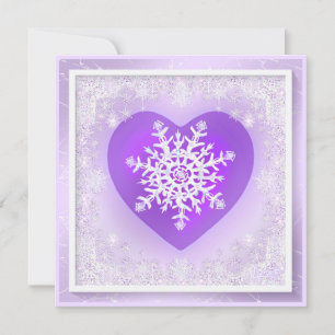 Invitation Flocon de neige violet