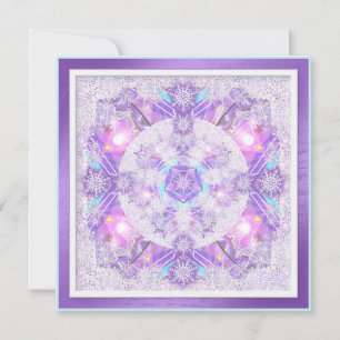 Invitation Flocon de neige violet