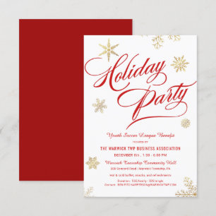 Invitation Flocons de neige de collecteur de fonds d'avantage