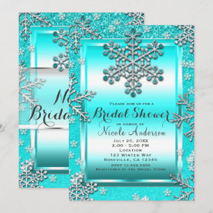 Invitation Flocons de neige fascinants du pays des merveilles