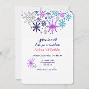 Invitation Flocons Hiver