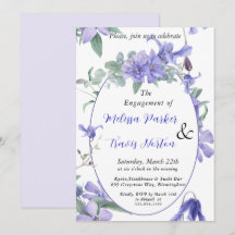 Floral, aquarelle violette Partie d'engagement