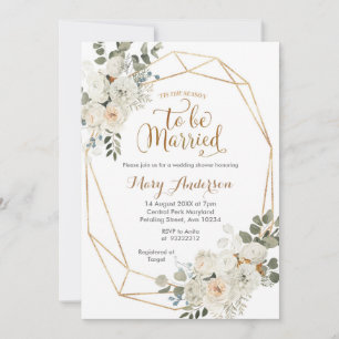 Invitation Floral blanc C'est la saison pour se marier