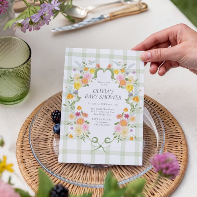 Invitation Floral Bloom Baby Shower (Créateur téléchargé)