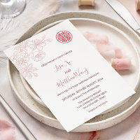Floral Blush Mariage chinois rose