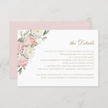 Floral Blush Rose Verdure Détails du Mariage