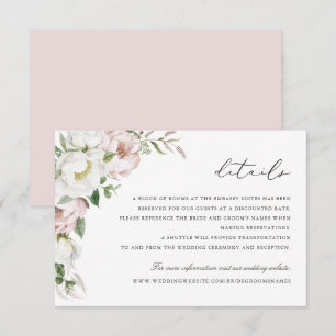 Invitation Floral Blush White Peony Détails de la verdure Ins
