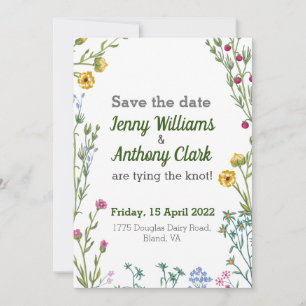 Invitation Floral botanique minimaliste moderne