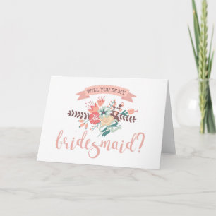 Invitation Floral Bouquet Serez-Vous Ma Femme D'Accueil ?