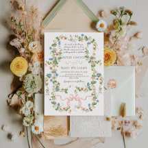 Floral Bow Garden Rustique Élégant Mariage photo