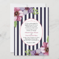 Invitation Floral Cameo
