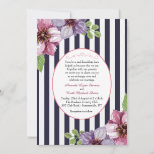 Invitation Floral Cameo
