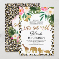 Floral Cheetah Print Lets Obtenir Sauvage Annivers