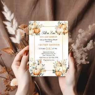 Invitation Floral Citrouille Rustique Tombe Dans Le Baby show