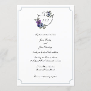 Invitation Floral Crest