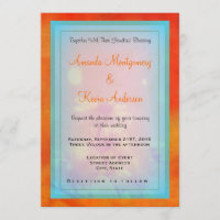Floral Design sur un Mariage Arrière - plan orange