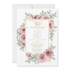 Floral Dusty Rose 50e Anniversaire Mariage d'or