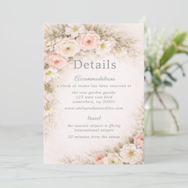Invitation Floral Editorial Bouquet Wedding Details (Debout devant)