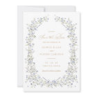 Floral Elegant Dusty Blue Wreath Enregistrer la da