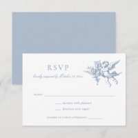 Floral Elegant Vintage Toile Baroque Mariage RSVP