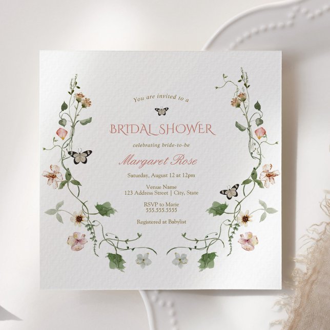 Invitation Floral Fairytale Jardin nuptiale de douche Invitat (Créateur téléchargé)