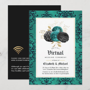 Invitation Floral Gothique en ligne Mariage virtuel
