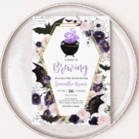 Floral gothique Halloween Baby shower de café